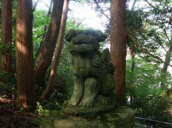 白山ひめ神社 (08)狛犬(右).JPG