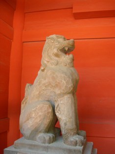 香取神宮(13)楼門の狛犬1.JPG